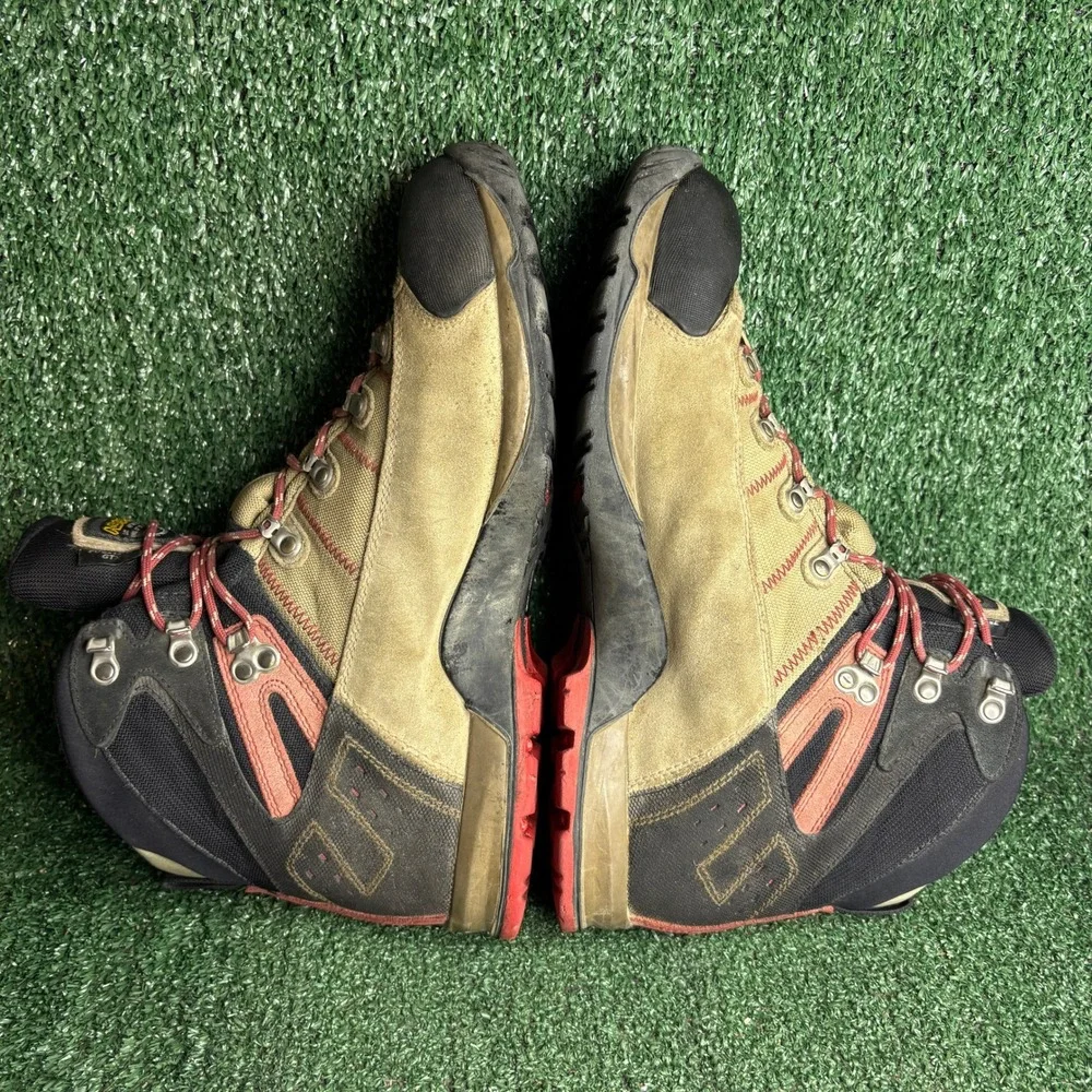 Asolo Fugitive GTX Gore-Tex Waterproof Hiking Boots Tan Black Red Mens Size 13